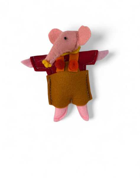 Mini Felt Pink Elephant Toy