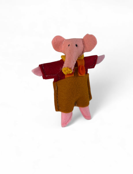 Mini Felt Pink Elephant Toy
