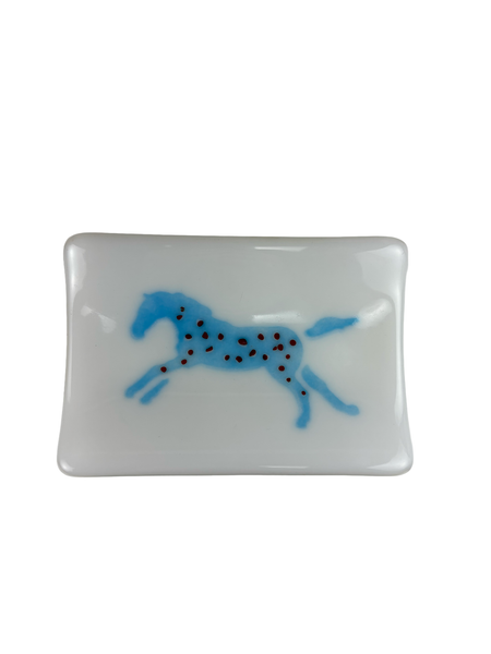 Small Glass Horse Plate