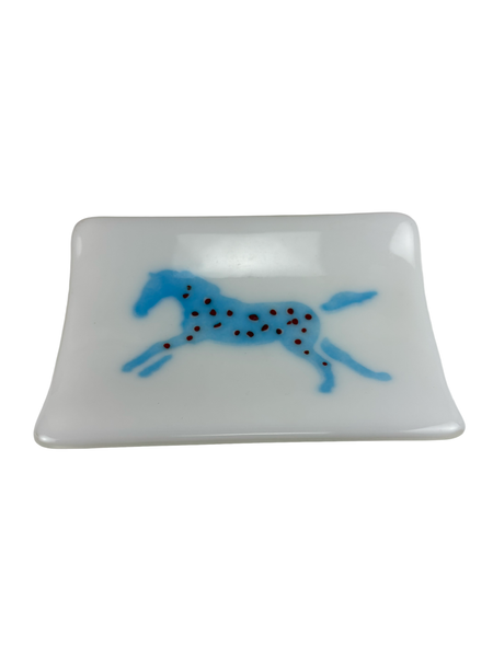 Small Glass Horse Plate