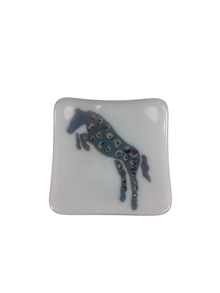 Small Glass Horse Plate