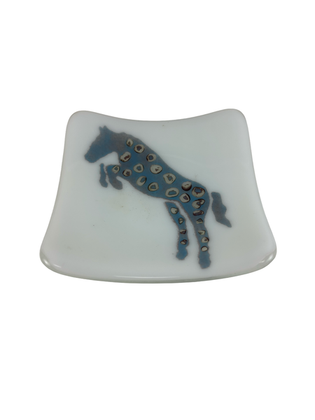 Small Glass Horse Plate