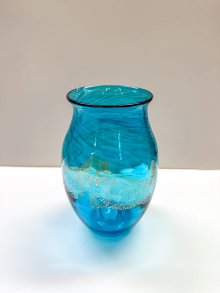 Silver Leaf Vase