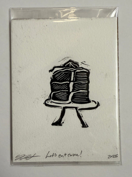 Micro Linocut Print