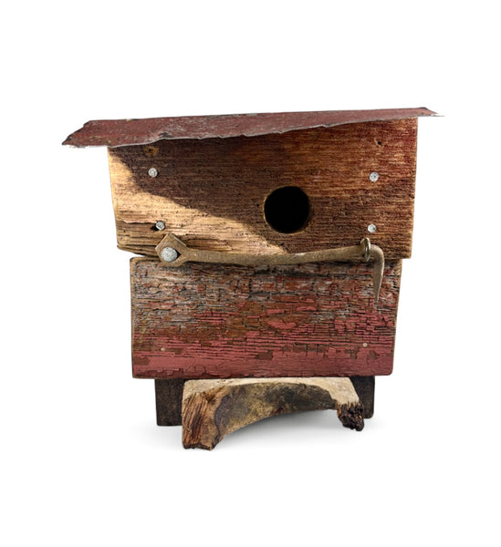 RK - Weathered Red Bird House