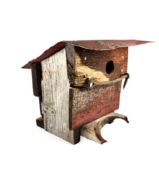 RK - Weathered Red Bird House