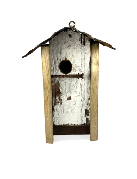 RK - Tall White Bird House