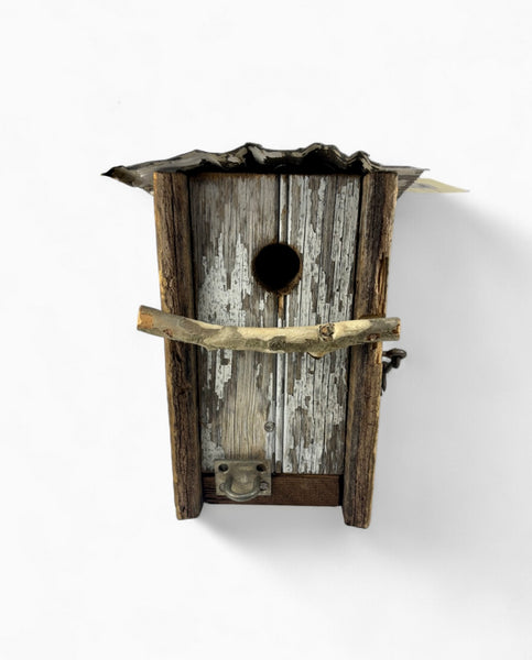 RK - Weathered Grey Bird House
