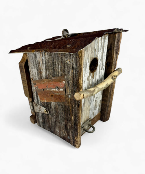 RK - Weathered Grey Bird House