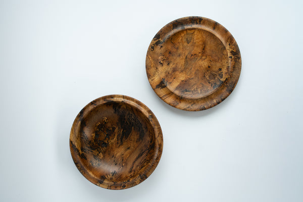 Mistletoe Oak Bowl and Plate by Janine Wang