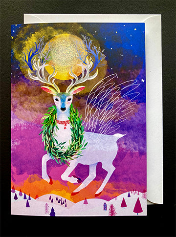 Winter Solstice Deer Card KB