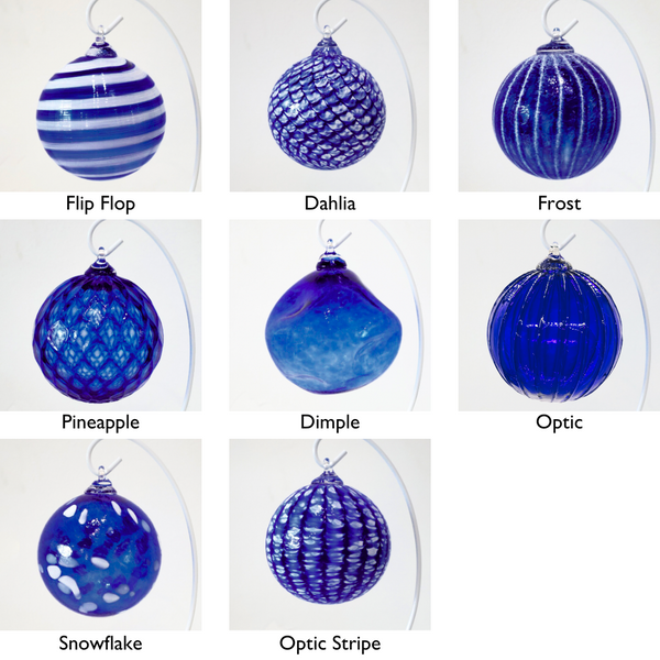 WS Round Ornament - Cobalt