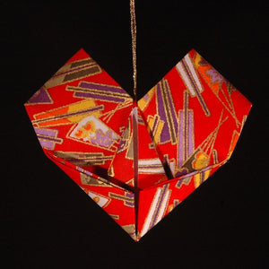 Origami Heart Ornament with Greeting Card