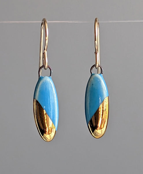 Small Oval Dangle Earrings