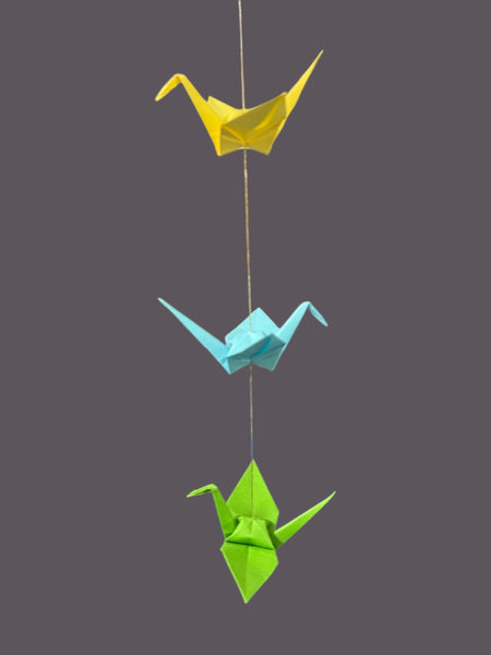 Three Crane Origami Mobile