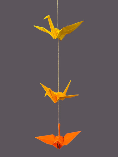 Three Crane Origami Mobile