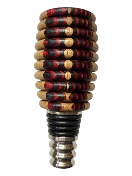 Turned Bottle Stopper - Bulbed Rib