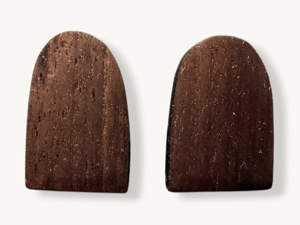Small Arch Stud Earrings - Dark Stain