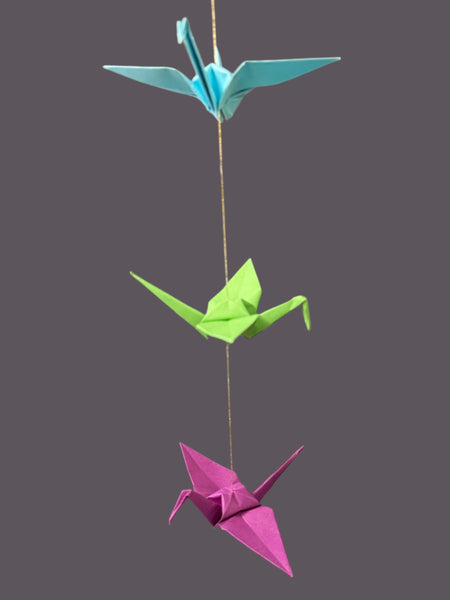 Three Crane Origami Mobile