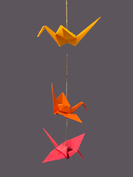 Three Crane Origami Mobile