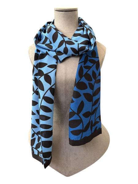 Ombre Leaf Crepe Scarf