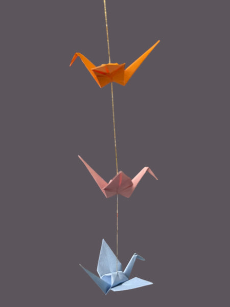 Three Crane Origami Mobile