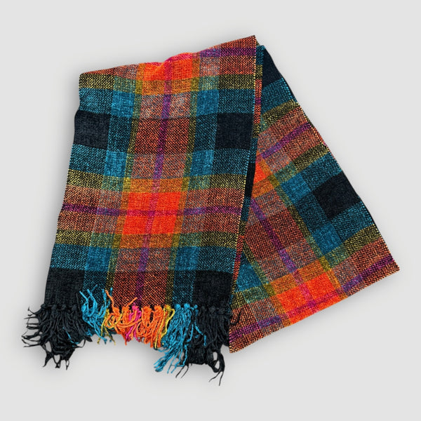 Plaid Chenille Scarf