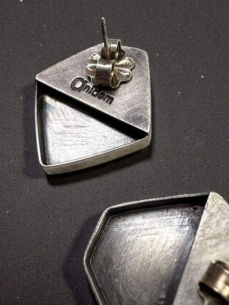 Hollow Construction Silver Earrings