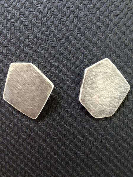 Hollow Construction Silver Earrings