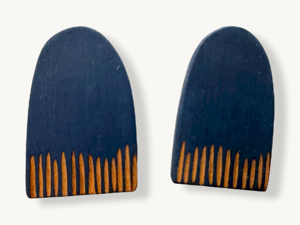 Painted Arch Stud Earrings