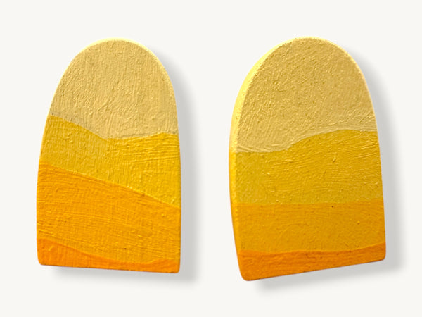 Painted Arch Stud Earrings