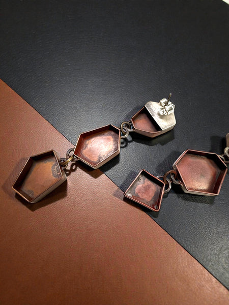 Hollow Construction Earrings - Small Dangle