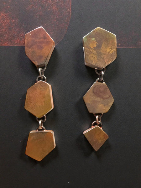 Hollow Construction Earrings - Small Dangle