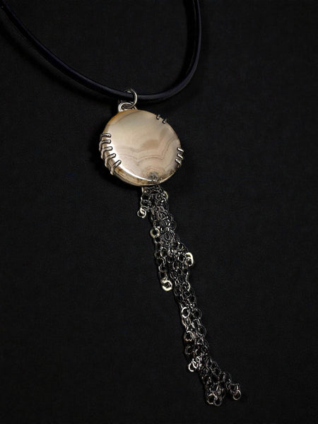 Silver and Agate Necklace