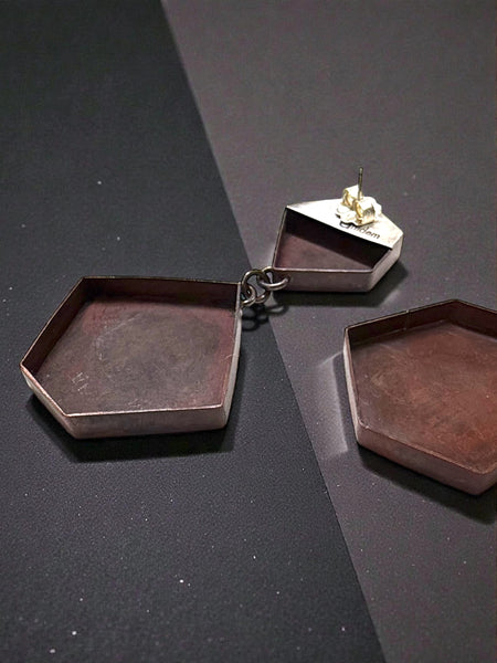Hollow Construction Earrings - Dangle