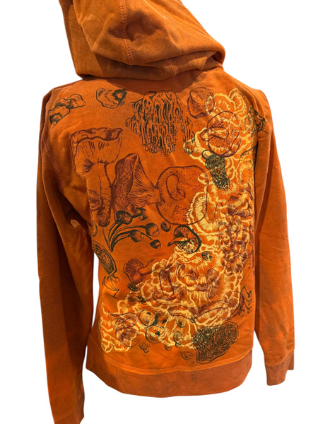 Orange Mushroom Zip-up Hoodie