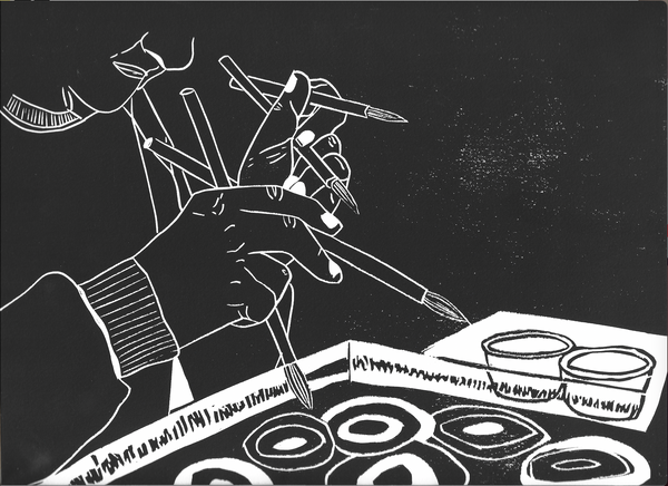 Hands Crafting Print