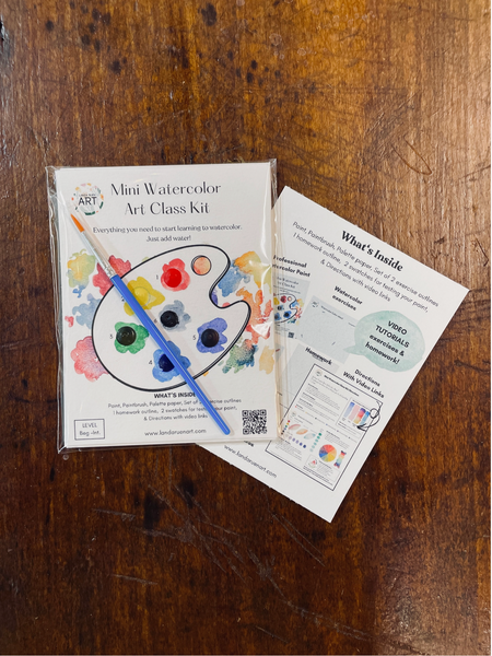 Mini Watercolor Art Class Kit
