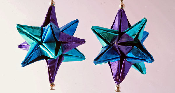 Handmade Origami Earrings - Omega Star