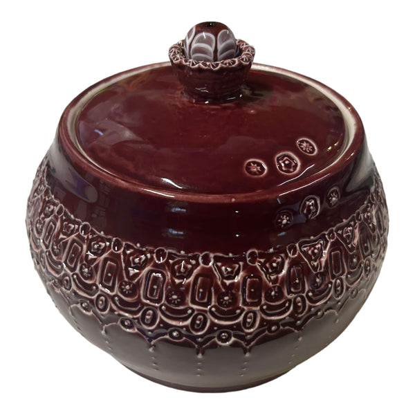 Covered Jar with Bead EB