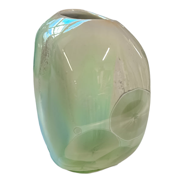 Crystalline Aqua Vase