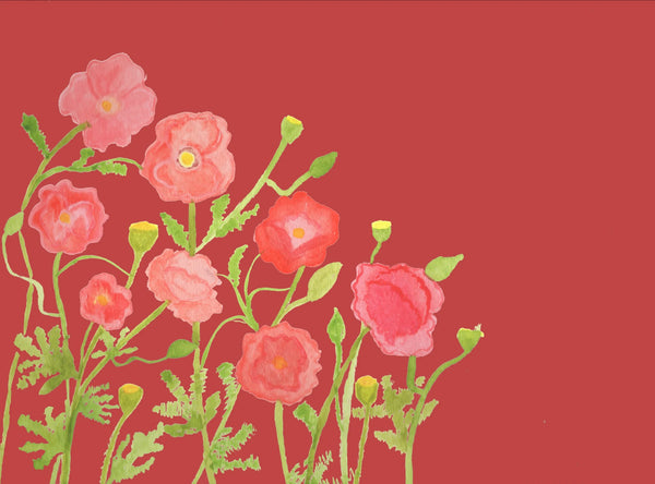 Floral Greeting Card Set of Five