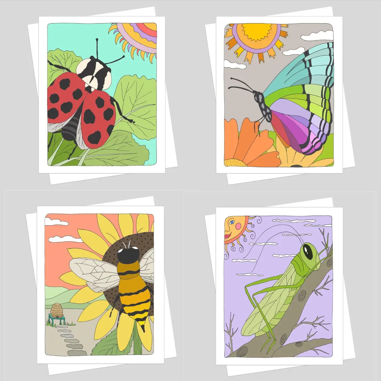 Garden Insects Note Card Set