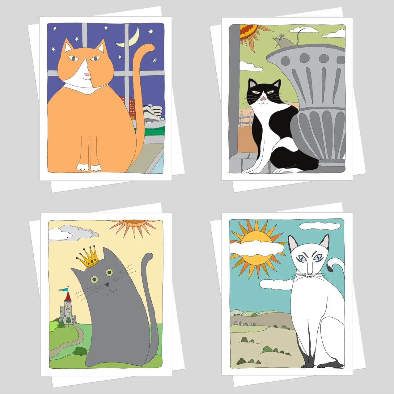 Feline Friends Note Card Set