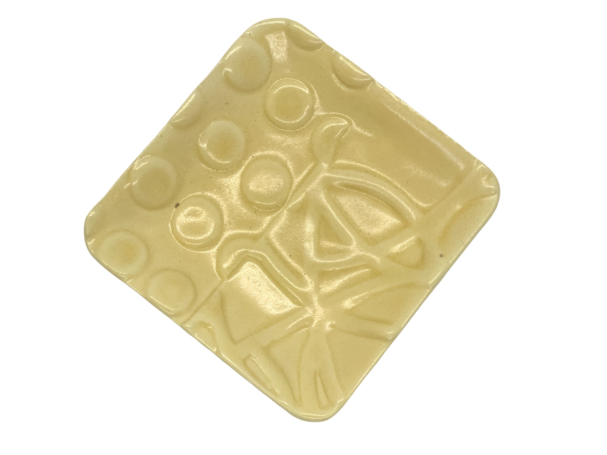 Square Yellow Plate - 5in