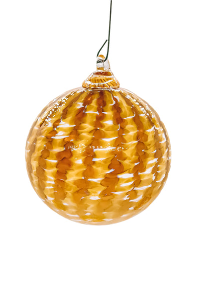 WS Round Ornament - Gold Topaz