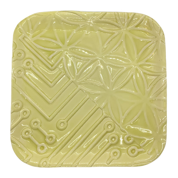 Square Yellow Plate - 10in