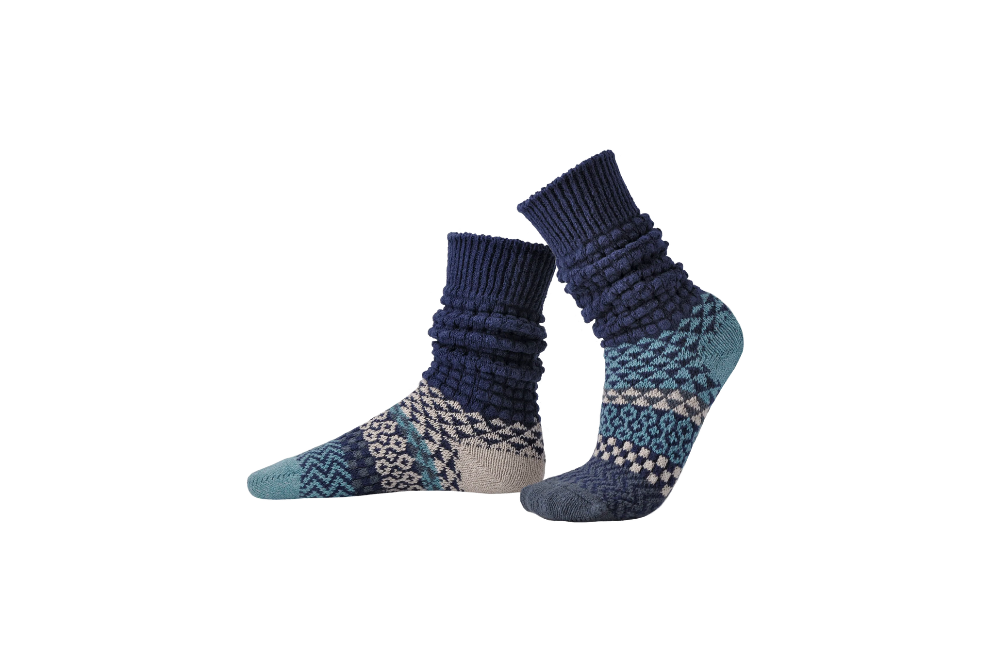 Adult Fusion Boot Socks- Cerulean