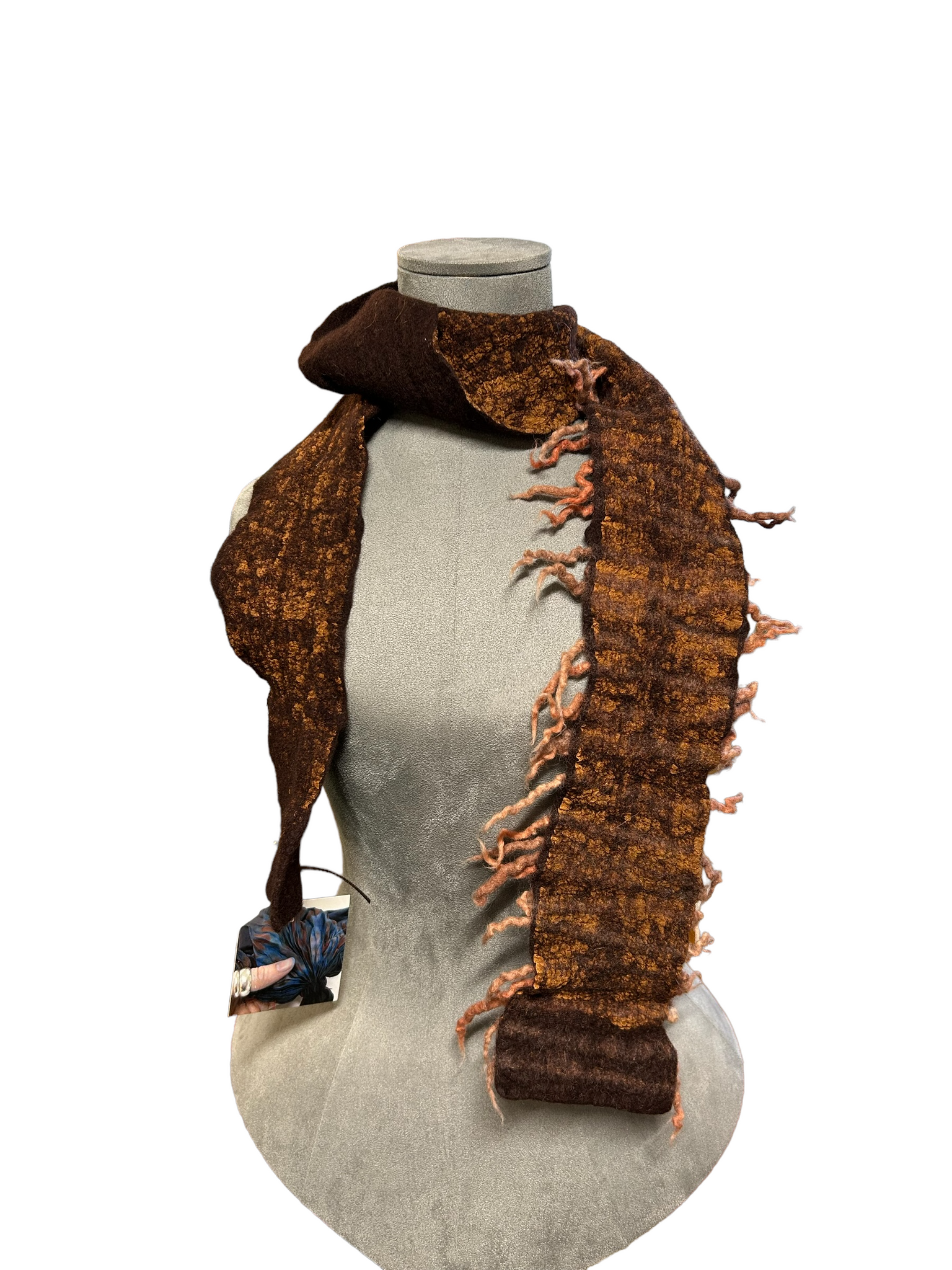 Millipede - Nuno Felting with silk and wool accents 
