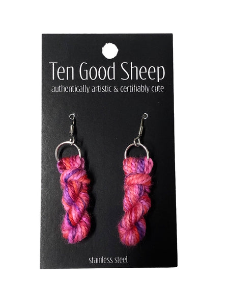 Mini Yarn Skein Earrings